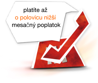platíte o polovicu nižší poplatok
