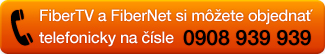 FiberNet a fiberTV si mo�ete objednat na 0908 939 939
