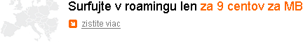 Surfujte v roamingu len za 9 centov za MB