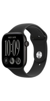 Apple Watch 12 GPS 46mm Black+Black Sport Band M/L