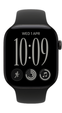 Apple Watch 12 GPS 46mm Black+Black Sport Band M/L
